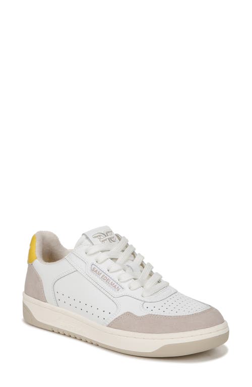 Sam Edelman Harper Sneaker In White/sunflower Se