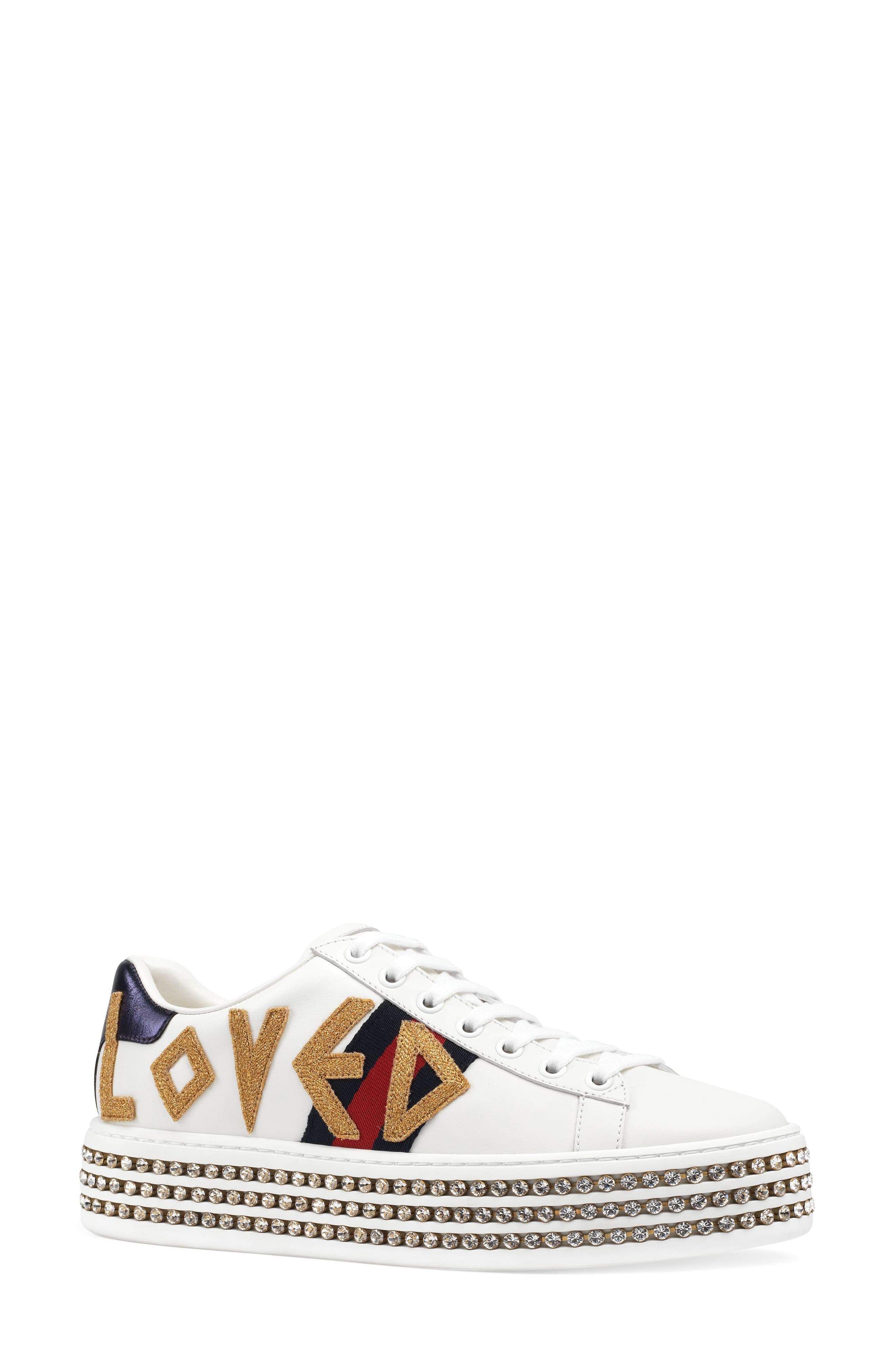 gucci crystal sneakers