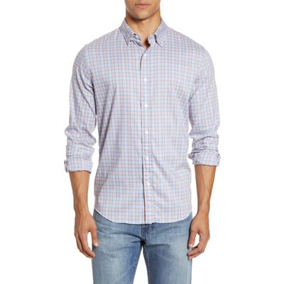 Faherty Movement Plaid Button-Up Shirt, Blue