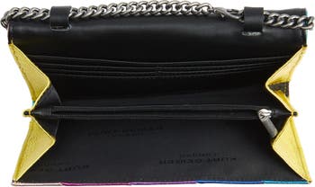 Kurt Geiger London Small Quilted Long Flap Wallet On Chain