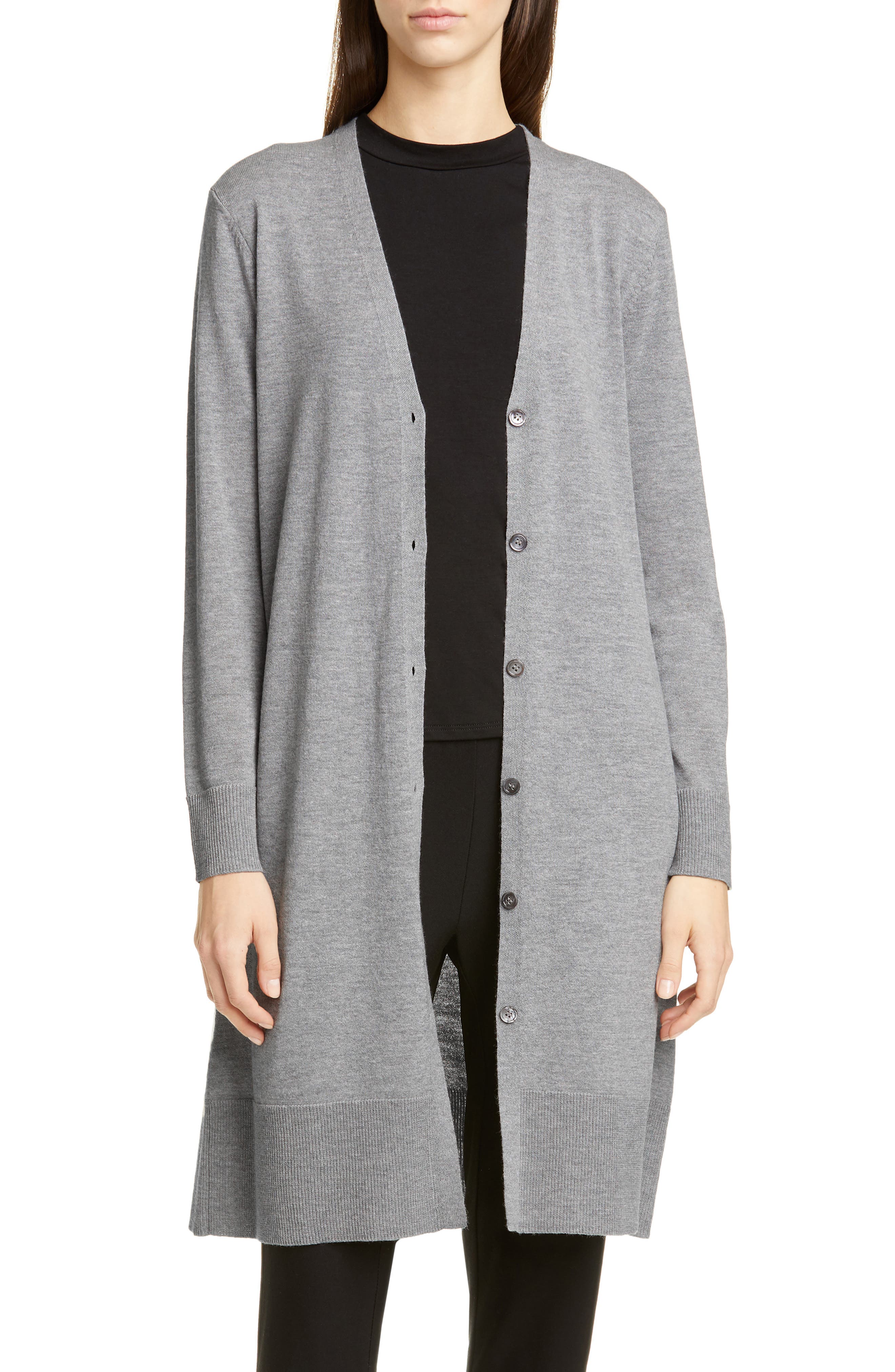 Eileen Fisher Long Wool Cardigan | Nordstrom