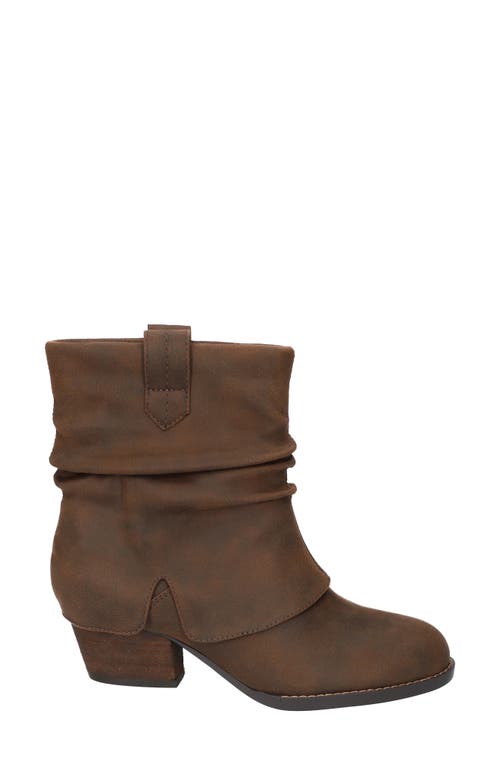 Bella Vita Women's Twyla Slouch Block Heel Ankle Boots In Brown