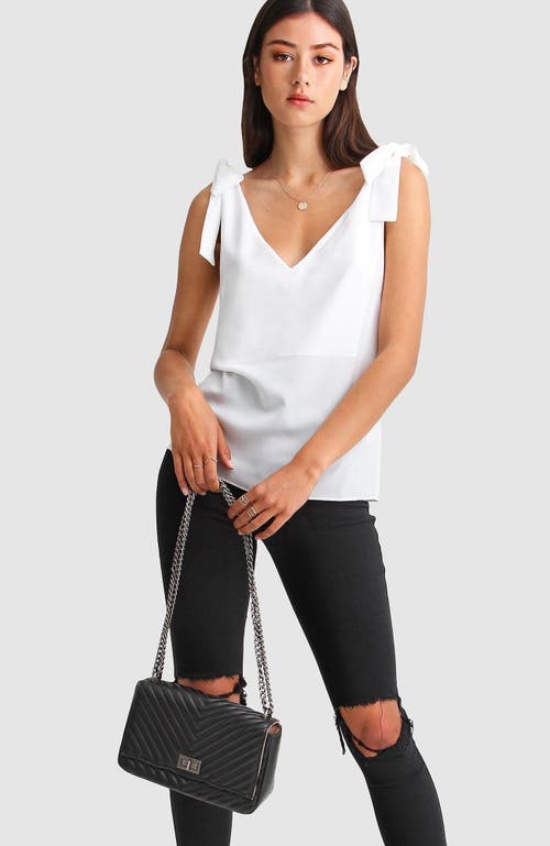 Belle & Bloom Feel For You V-neck Top - White