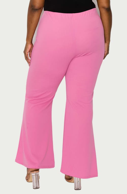 L I V D Button High Waist Flare Pants In Bubblegum