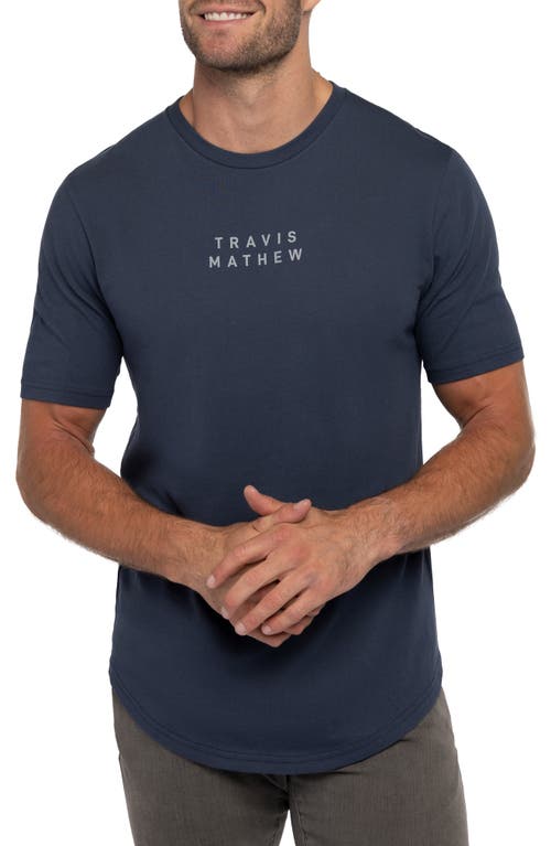 TravisMathew Yucca Flower Graphic T-Shirt in Mood Indigo at Nordstrom, Size Medium