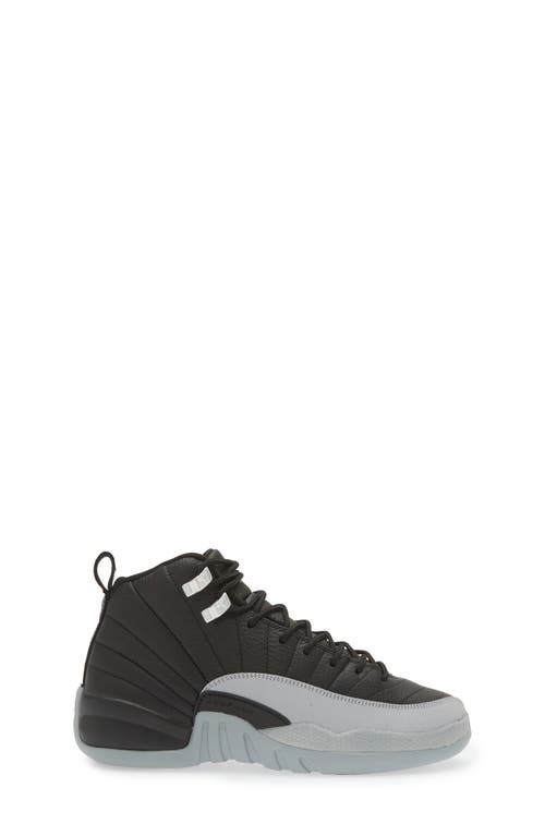 Shop Jordan Kids' Air  12 Retro Basketball Shoe In Black/wolf Grey/white