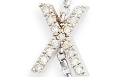Meshmerise Diamond Initial Bezel Bracelet In White-x