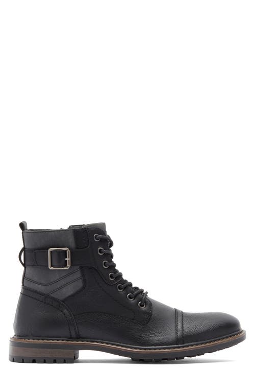 Rush By Gordon Rush Cap Toe Combat Boot In Black