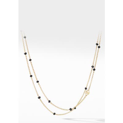 David Yurman Cable Collectibles Bead & 18K Yellow Gold Chain Necklace