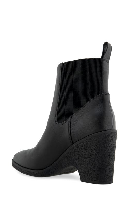 Shop Aerosoles Mylo Wedge Bootie In Black Leather