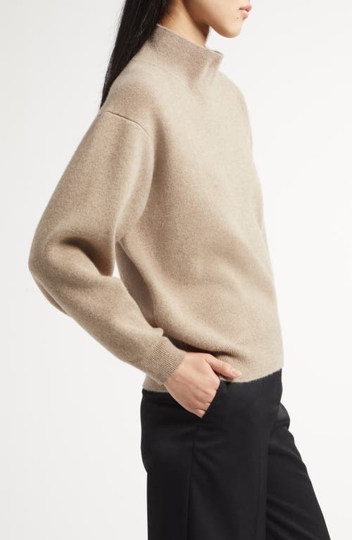 The Row Jabari Mock-neck Oversized Cashmere Sweater In Sesame Melange