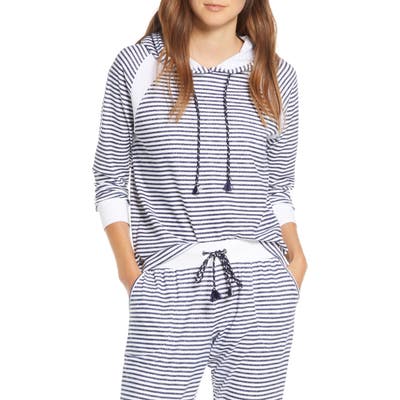 Splendid Pj Stripe Hoodie, Blue