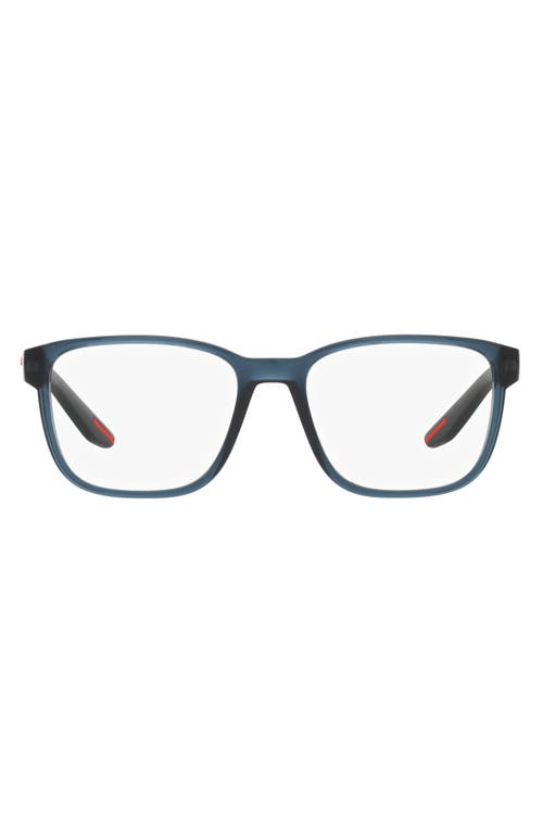 Prada Linea Rossa 55mm Pillow Optical Glasses in Light Blue at Nordstrom