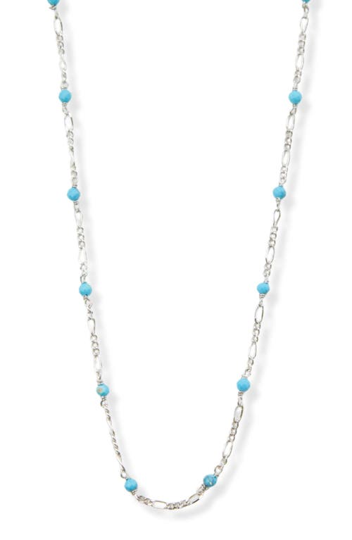 Shop Argento Vivo Sterling Silver Turquoise Figar Chain Necklace