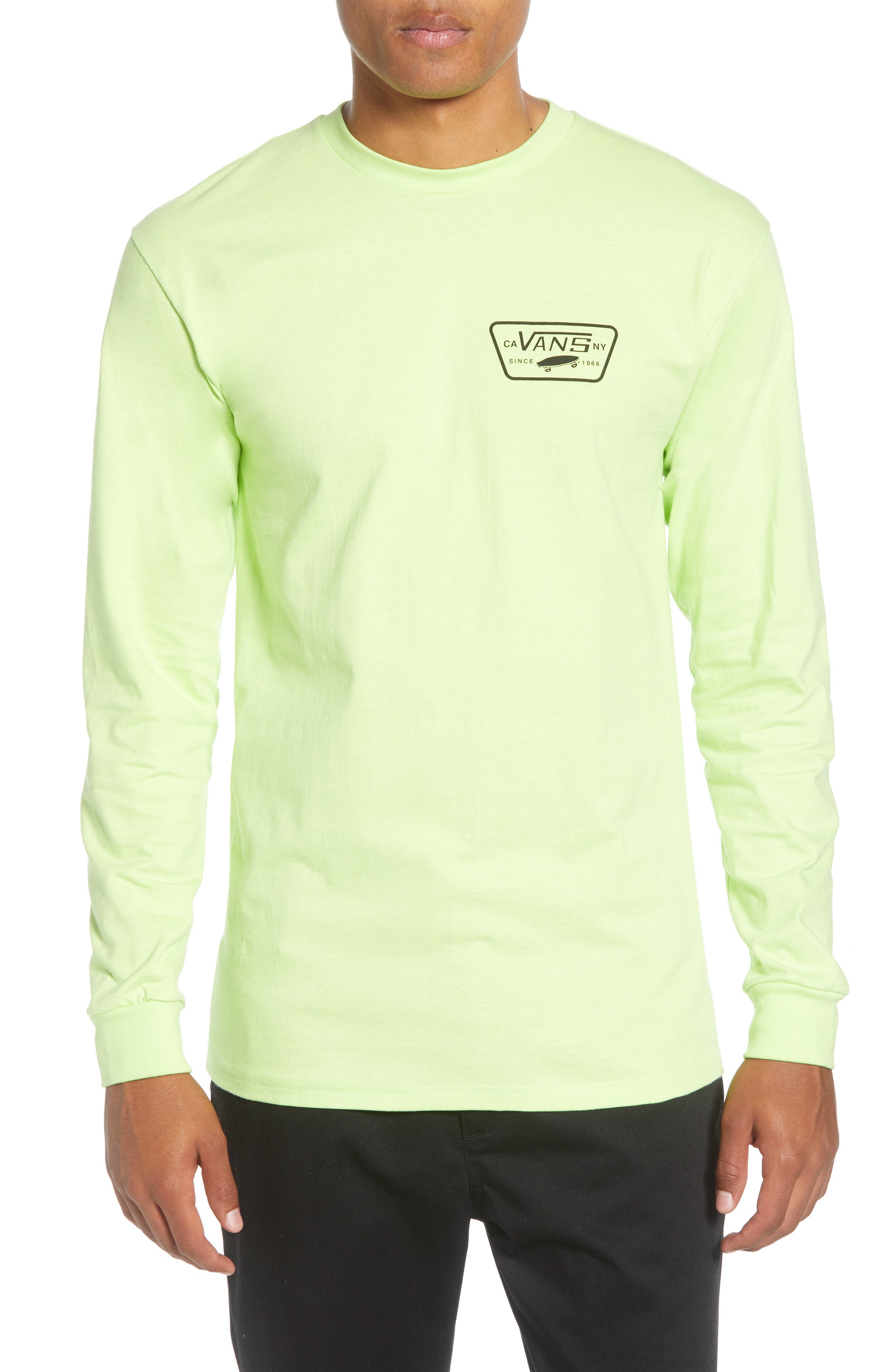 vans green long sleeve