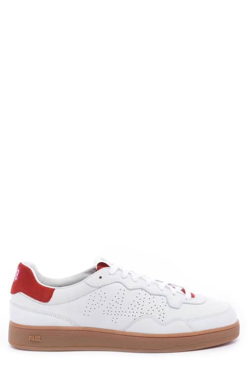 Shop P448 Vert Sneaker In White/red Gum