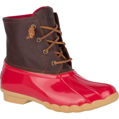 Sperry Saltwater Waterproof Rain Boot, Brown