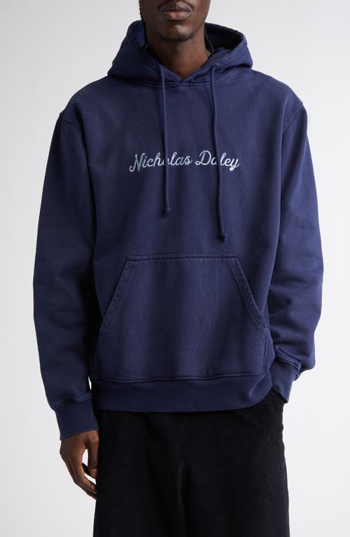 Nicholas Daley Reggae Klub Graphic Hoodie in Navy 