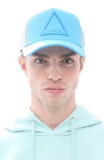 Hvman Triangle Logo Trucker Hat In Icy Morn