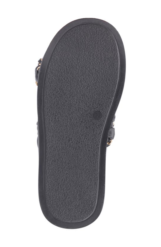 Olivia Miller Kids' Cross Band Slide Sandal In Black