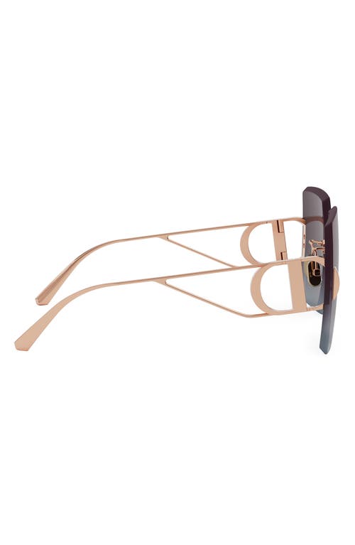 Shop Dior 30montaigne S7u 64mm Oversize Square Sunglasses In Gold/other/bordeaux