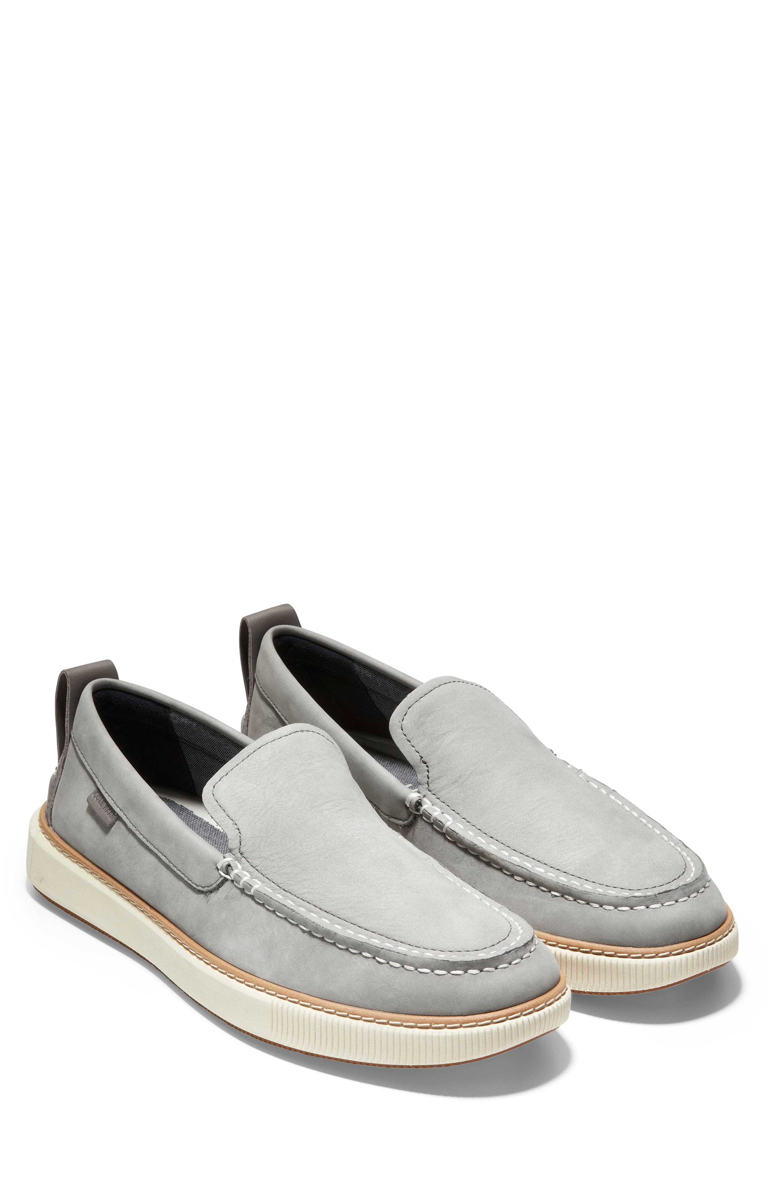 Grey mens loafer shoes Clearance