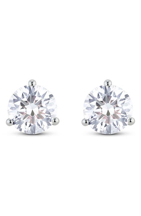 Round Lab Grown Diamond Stud Earrings