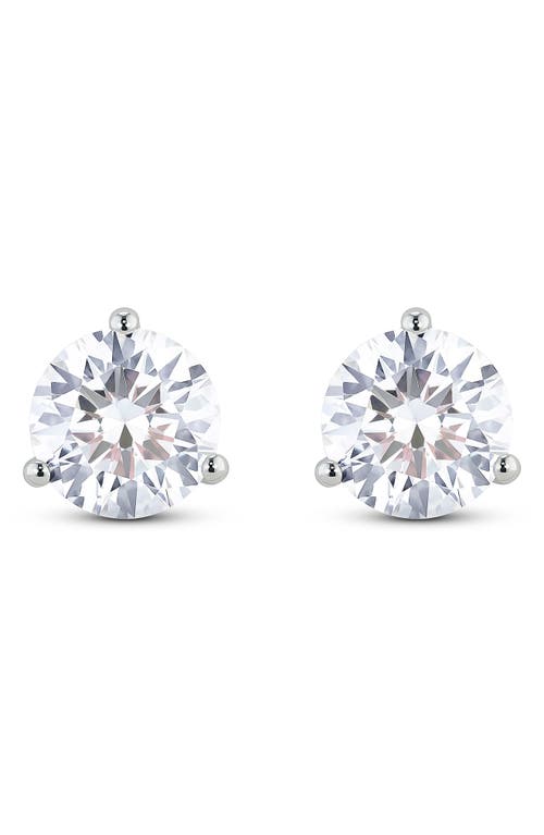 Round Lab Grown Diamond Stud Earrings in 3Ctw White Gold