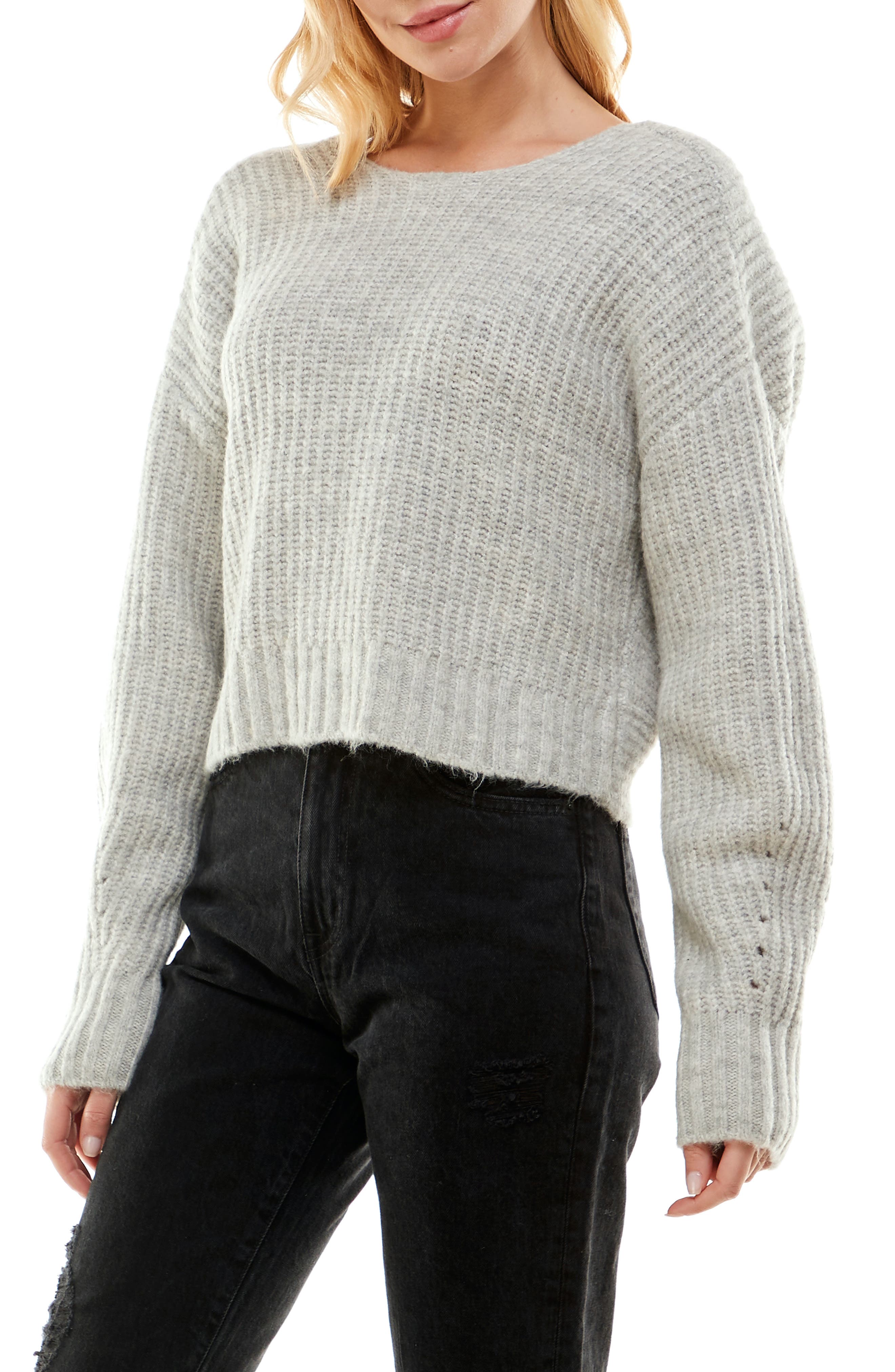 WAYF Fletcher Twist Back Knit Sweater 