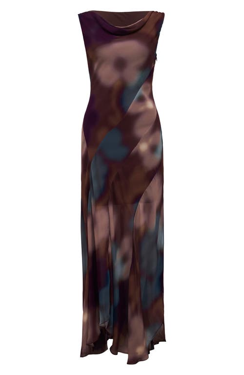 Shop Ever New Sage Cowl Neck Handkerchief Hem Maxi Dress In Daymar Floral