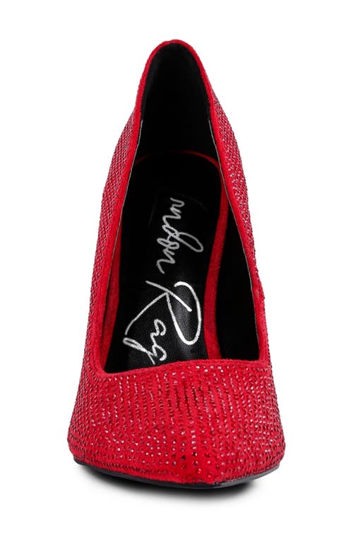 London Rag Alter Ego Diamante Set High Heeled Pumps Sandal In Red