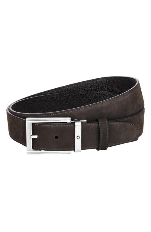 Montblanc Reversible Leather Belt in Black Brown