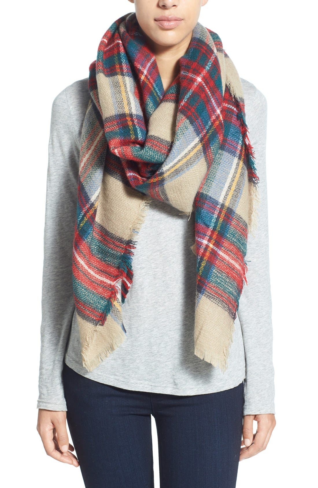 Renee's Accessories Plaid Woven Wrap Nordstrom
