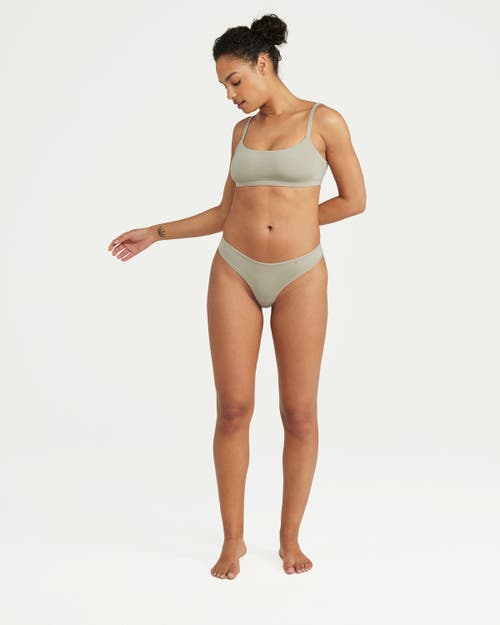 Nudea The Stretch Dipped Thong In Sage Green