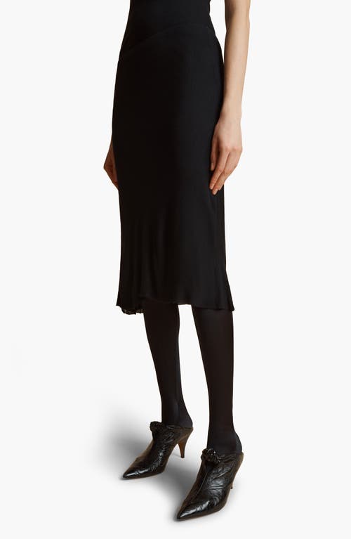 Khaite Leema Rib Sweater Skirt In Black