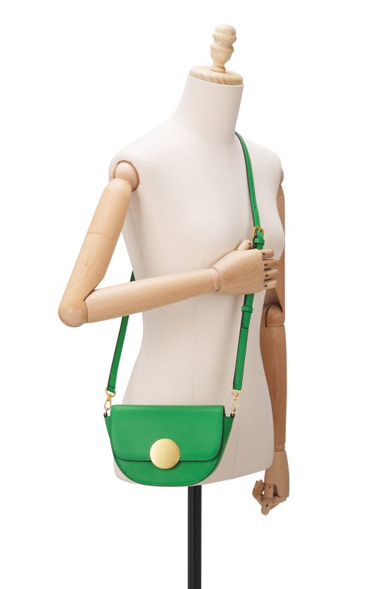 Shop Oryany Lottie Leather Saddle Crossbody Bag In Kelly Green