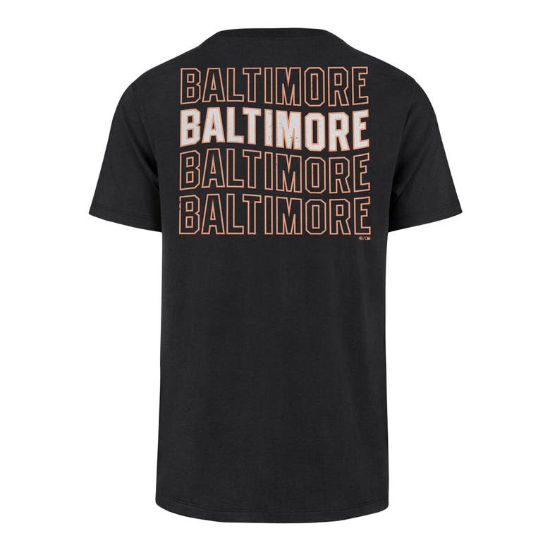 Shop 47 ' Black Baltimore Orioles Hang Back Franklin T-shirt