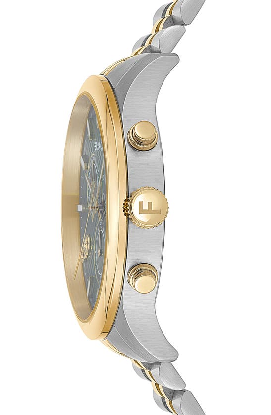 Shop Ferragamo Duo Chronograph Bracelet Watch, 42mm In Two Tone
