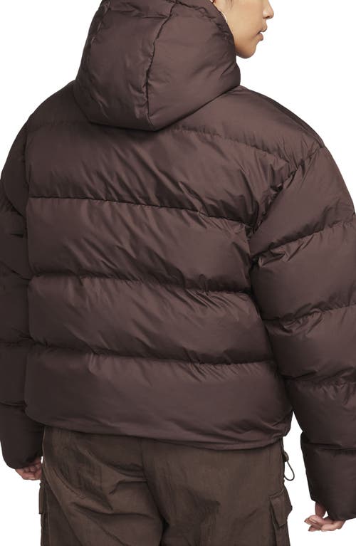 Shop Nike Sportswear Water Repellent Down Jacket In Baroque Brown/white