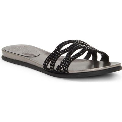 Vince Camuto Empiana Crystal Embellished Slide Sandal, Black