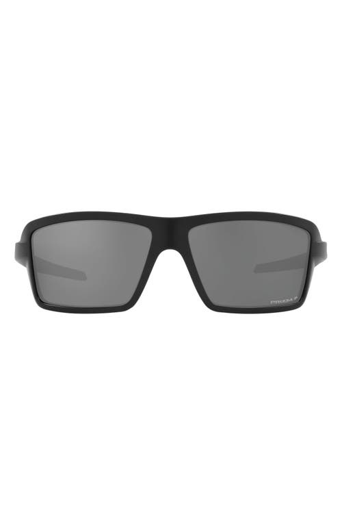 Oakley 63mm Polarized Oversize Rectangular Sunglasses in Matte Black at Nordstrom