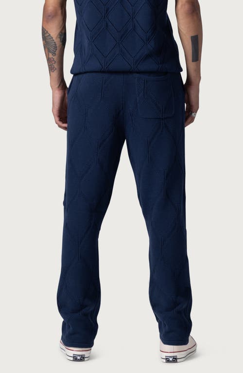 Shop Honor The Gift Diamond Knit Sweatpants In Navy