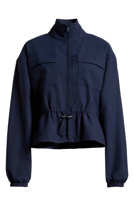 Shop Beyond Yoga City Chic Jacket In Nocturnal Navy