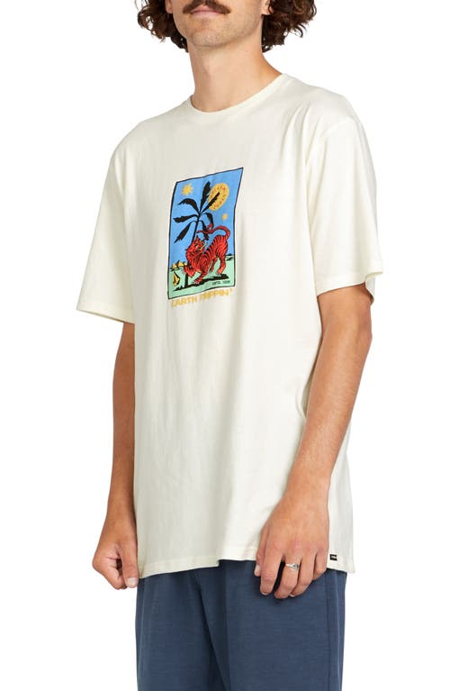 Tarot Tiger Cotton Graphic T-Shirt in Off White
