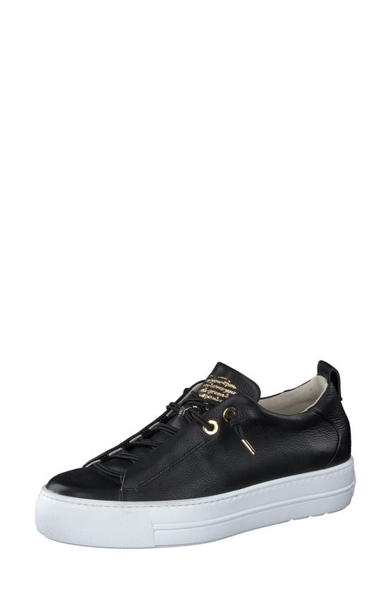Paul Green Faye Sneaker In Black Gold Combo | ModeSens