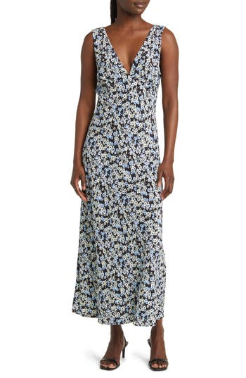 Shop Rails Audrina Floral Print Midi Dress In Midnight Meadow Floral