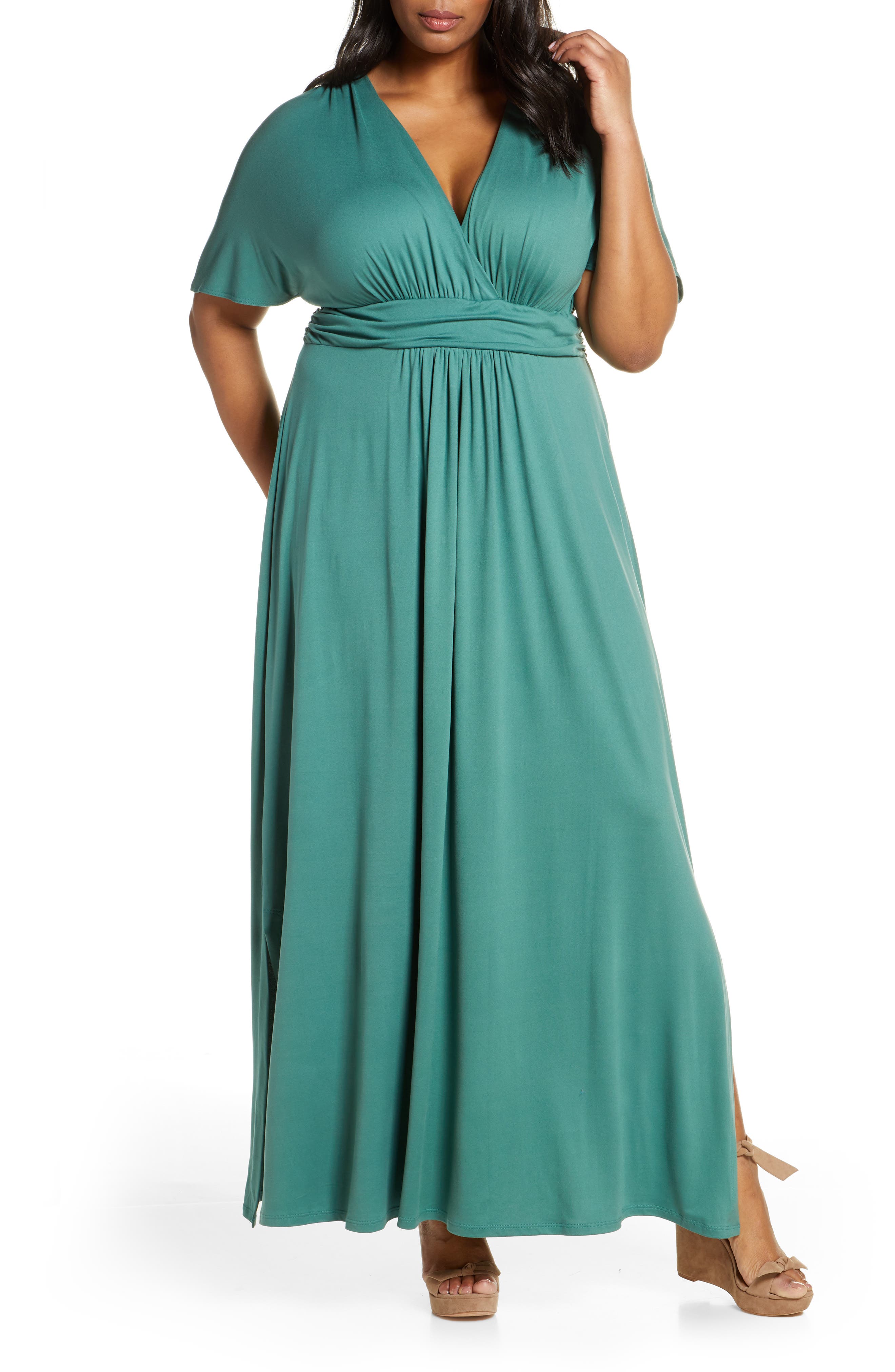 plus size grecian maxi dress