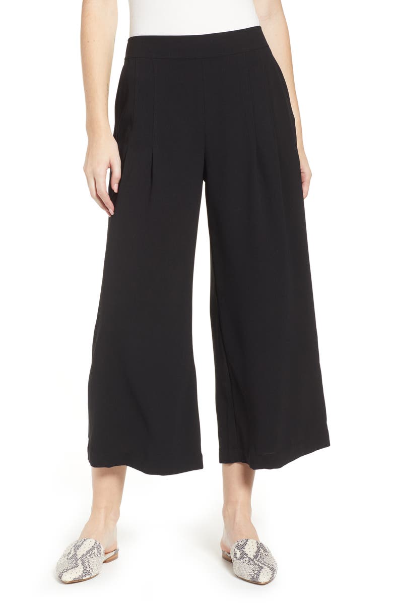 BP. High Waist Soft Wide Leg Crop Pants (Regular & Plus Size) | Nordstrom
