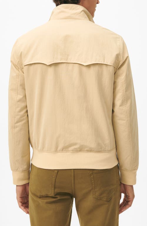 Brooks Brothers Harrington Jacket In Cotton Blend In Safari