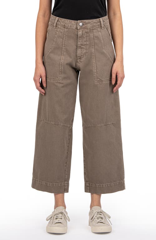 Kut From The Kloth Ashton Wide Leg Barrel Trousers In Brown